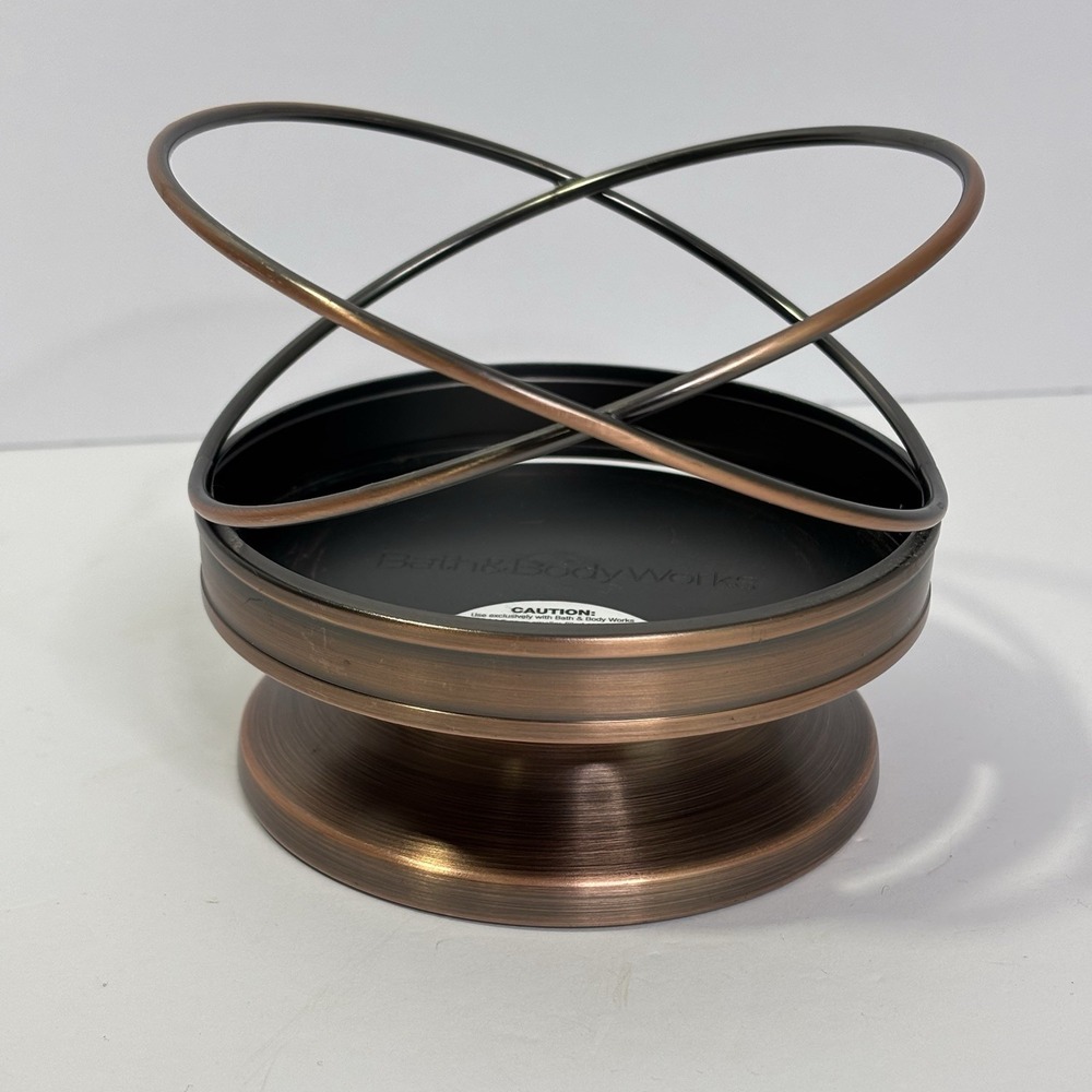 Bath & Body Works Bronze Geometric 3 Wick Candle Holder